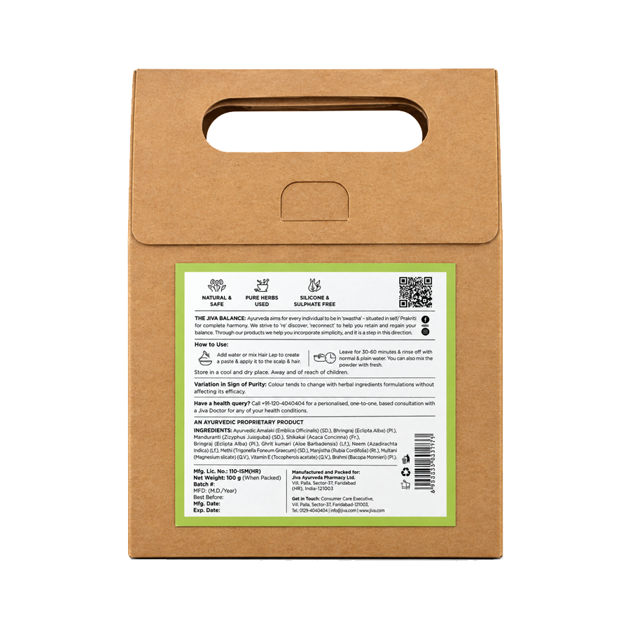 Jiva Ayurveda Hair Lep - Natural Ayurvedic Hair Mask