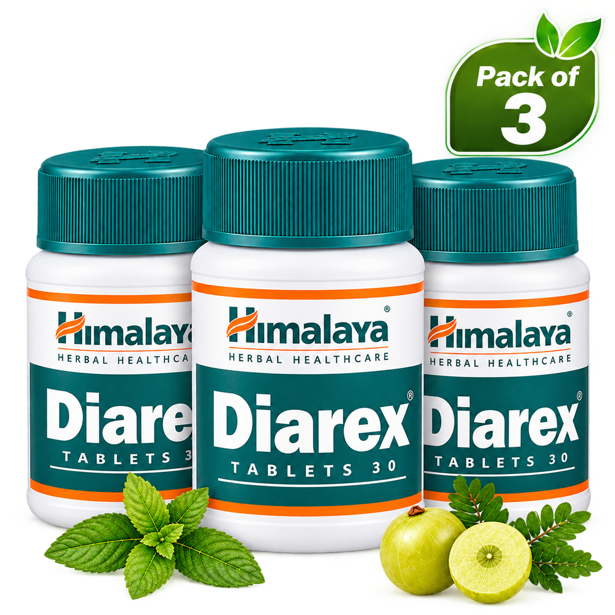Herbal Diarex Digestive Balance Tablets Pack of 3