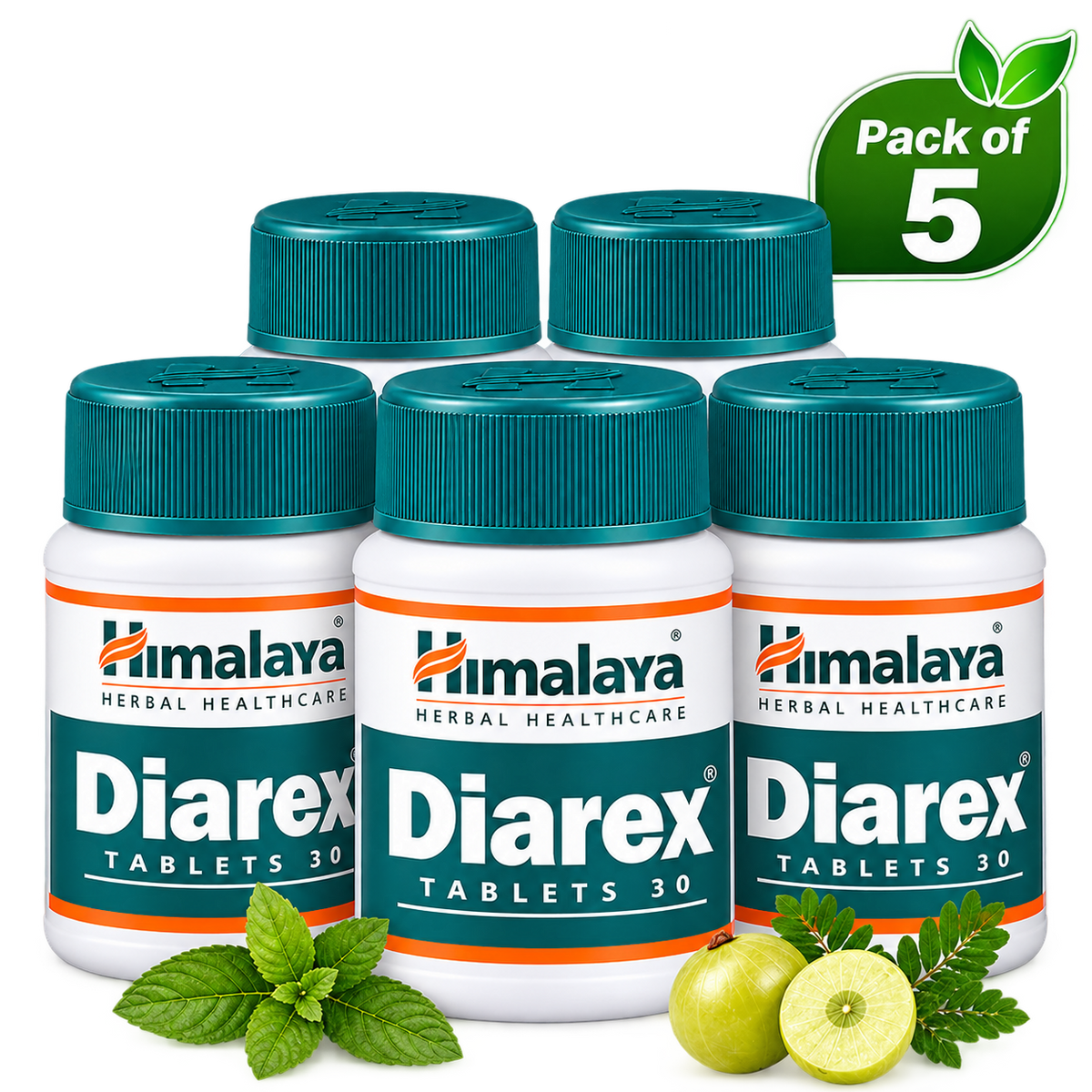 Herbal Diarex Digestive Balance Tablets Pack of 5
