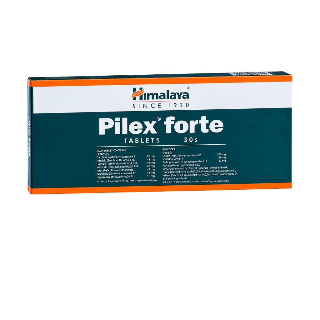 Herbal Pilex Forte Vascular & Anorectal Wellness Tablets Pack Details